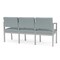 Lesro Lenox Steel 3 Seater with Center Arms, Ash (Blue) Seat, Ash Back, 64.5 W 24.5 L 32 H LS3103 - alternate 2